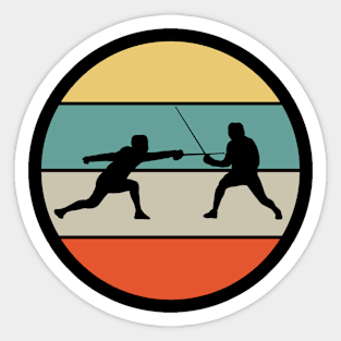 Fencing Fencer Fence Sword Retro Sticker